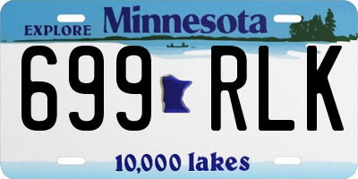 MN license plate 699RLK
