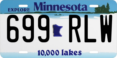 MN license plate 699RLW