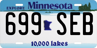 MN license plate 699SEB