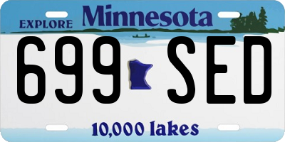 MN license plate 699SED