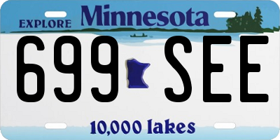 MN license plate 699SEE