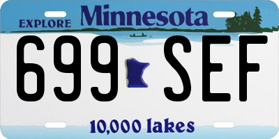 MN license plate 699SEF