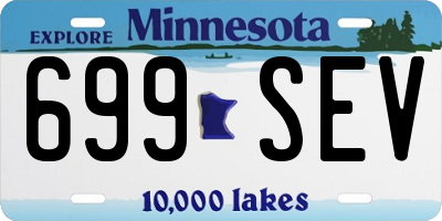 MN license plate 699SEV