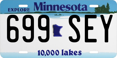 MN license plate 699SEY