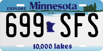MN license plate 699SFS