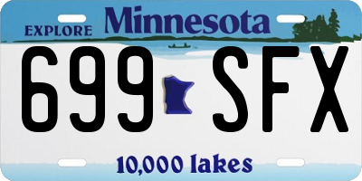 MN license plate 699SFX