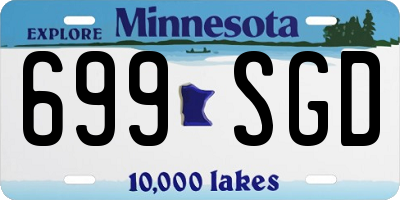 MN license plate 699SGD
