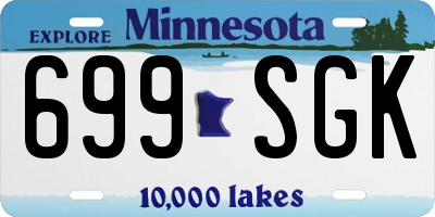 MN license plate 699SGK