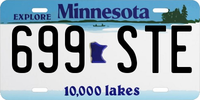MN license plate 699STE