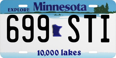 MN license plate 699STI