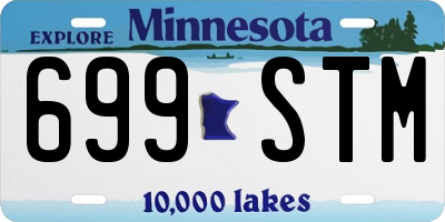 MN license plate 699STM