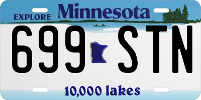 MN license plate 699STN