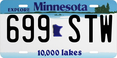 MN license plate 699STW