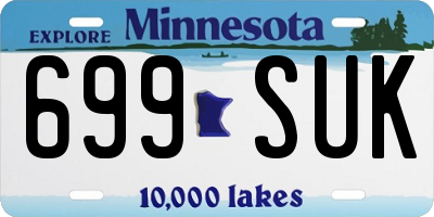 MN license plate 699SUK