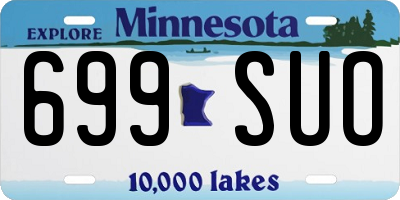 MN license plate 699SUO