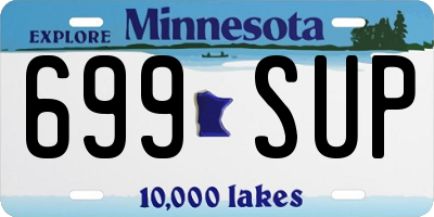 MN license plate 699SUP
