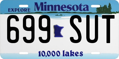 MN license plate 699SUT