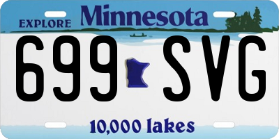 MN license plate 699SVG