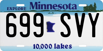 MN license plate 699SVY