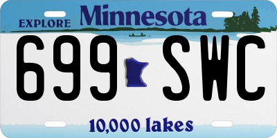 MN license plate 699SWC