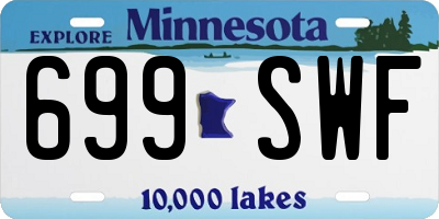 MN license plate 699SWF