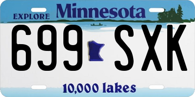 MN license plate 699SXK