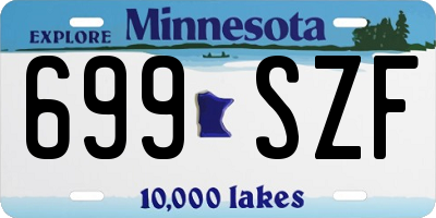 MN license plate 699SZF