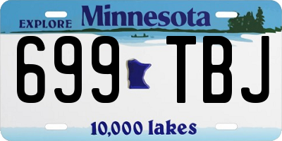 MN license plate 699TBJ