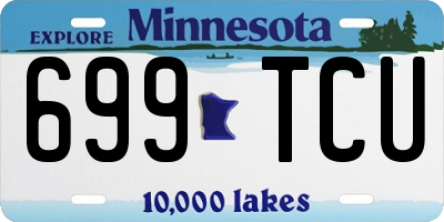 MN license plate 699TCU