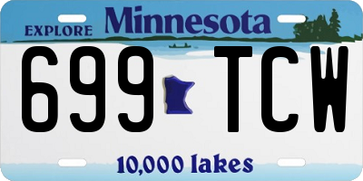 MN license plate 699TCW