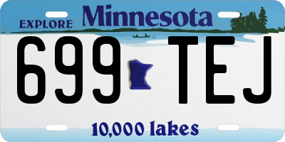 MN license plate 699TEJ