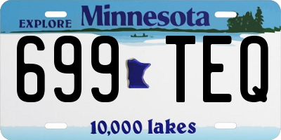 MN license plate 699TEQ