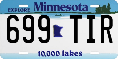 MN license plate 699TIR