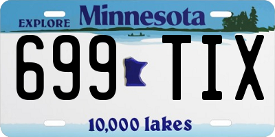MN license plate 699TIX
