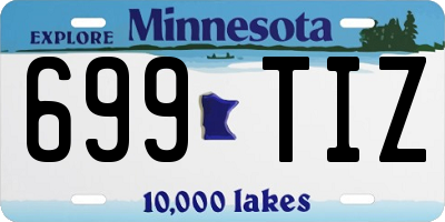 MN license plate 699TIZ