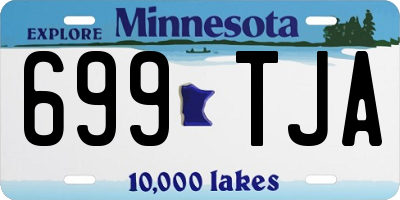 MN license plate 699TJA