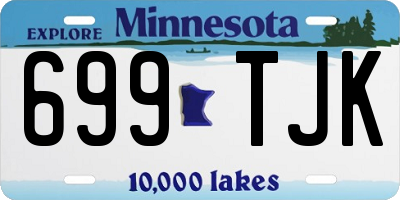 MN license plate 699TJK