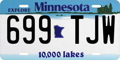 MN license plate 699TJW