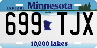 MN license plate 699TJX