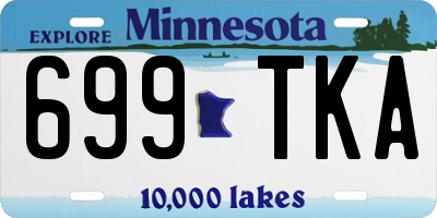 MN license plate 699TKA