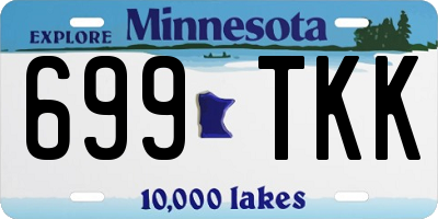 MN license plate 699TKK