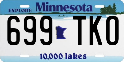 MN license plate 699TKO