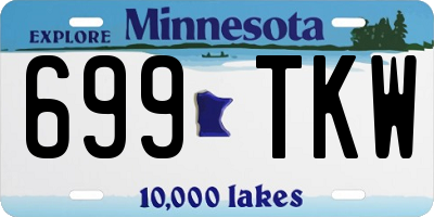 MN license plate 699TKW