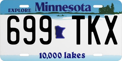 MN license plate 699TKX