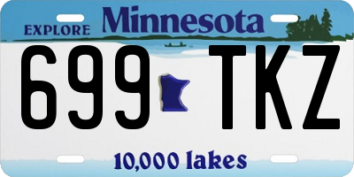 MN license plate 699TKZ