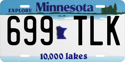 MN license plate 699TLK