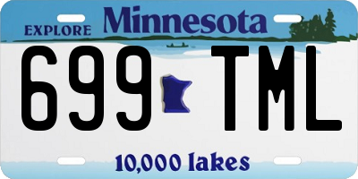 MN license plate 699TML