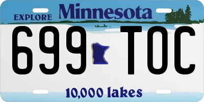 MN license plate 699TOC