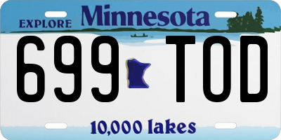 MN license plate 699TOD