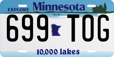 MN license plate 699TOG
